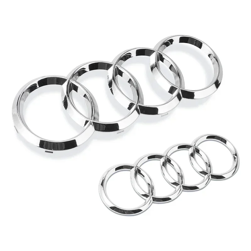 Car Logo Badge Front Grille Rear Trunk Lid Emblem Stickers For Audi A1 A3 A4 A5 A6 A7 S3 S4 S5 S6 RS3 RS4 RS5 RS6 Q3 Q5 Q7