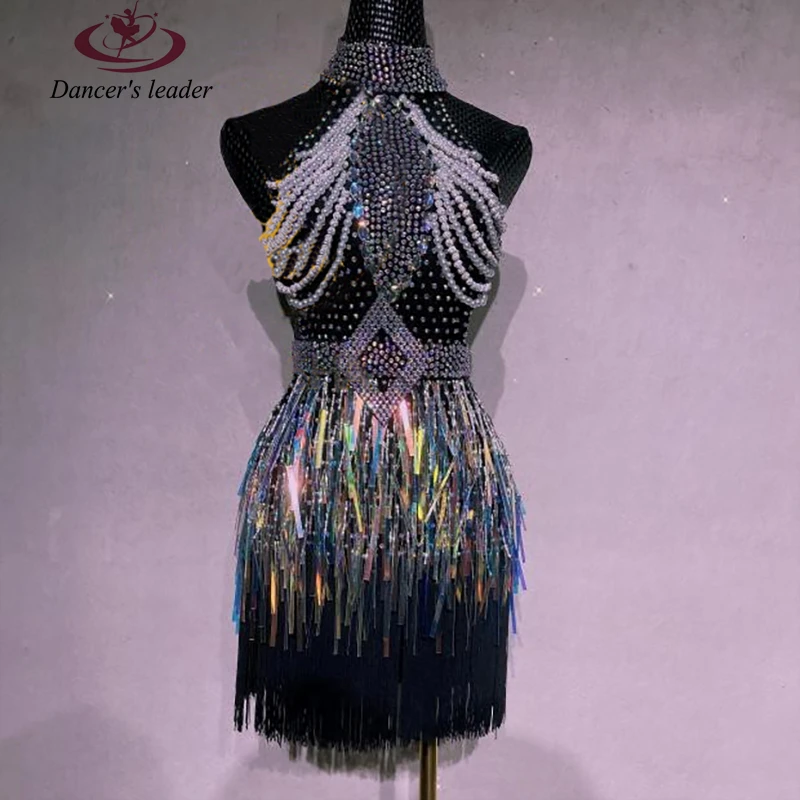 Женское платье для латиноамериканских танцев профессиональная одежда с