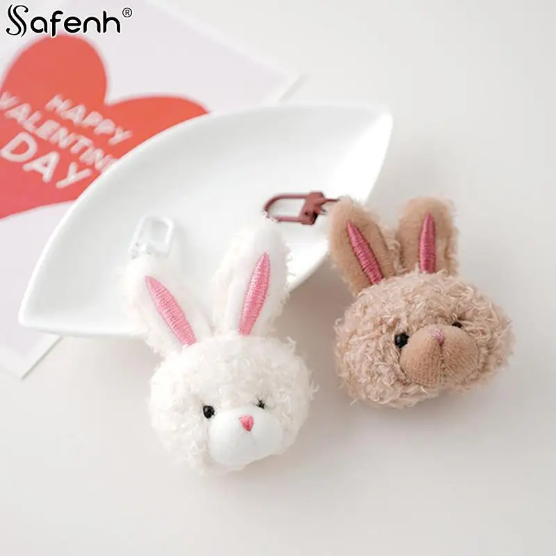 

1PC Cute Rabbit Key Chain Cartoon Doll Student Bag Pendant Plush Rabbit Car Key Chain Bag Parts