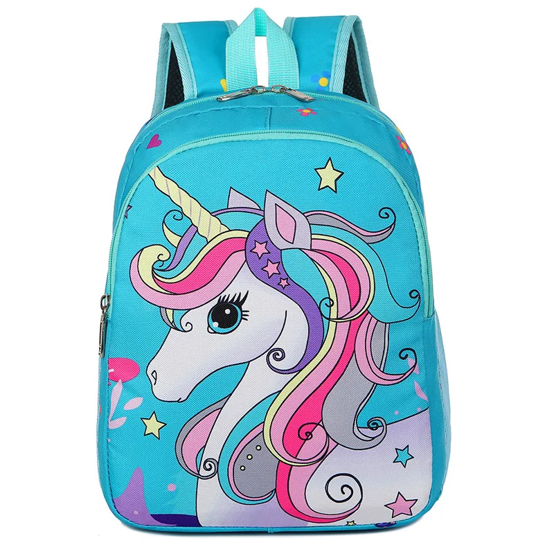 Children's Fashion Cartoon Lovely Unicorn Waterproof School Bag for Kindergarten Boys and Girls Children Leisure Nylon Backpacks