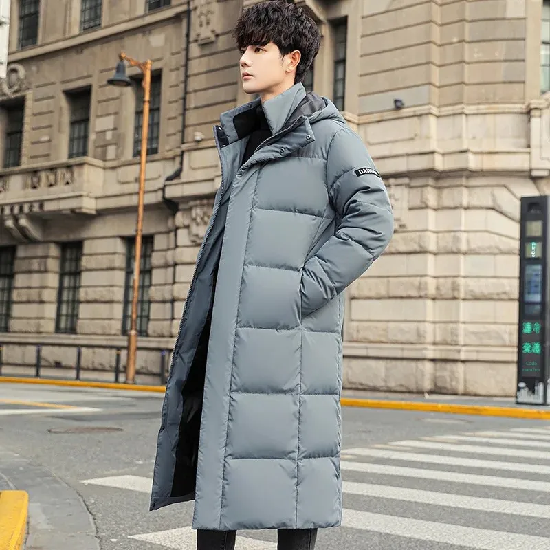 Зимняя куртка унисекс с длинным рукавом из 90% белого утиного пуха модная