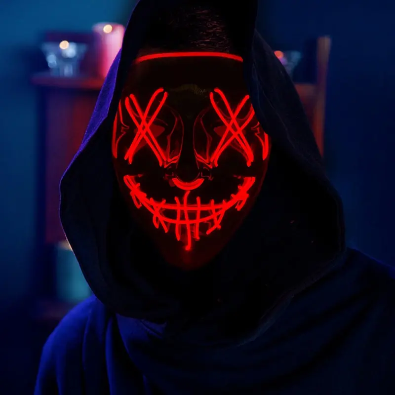 Neon LED Light Up Purge Mask (No COD) Blue