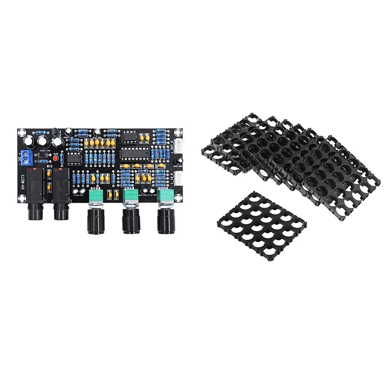 

10Pcs 4X5 Cell Battery 18650 Battery Radiating Pack Plastic Heat Holder & 1X PT2399 Digital Microphone Amplifier Board