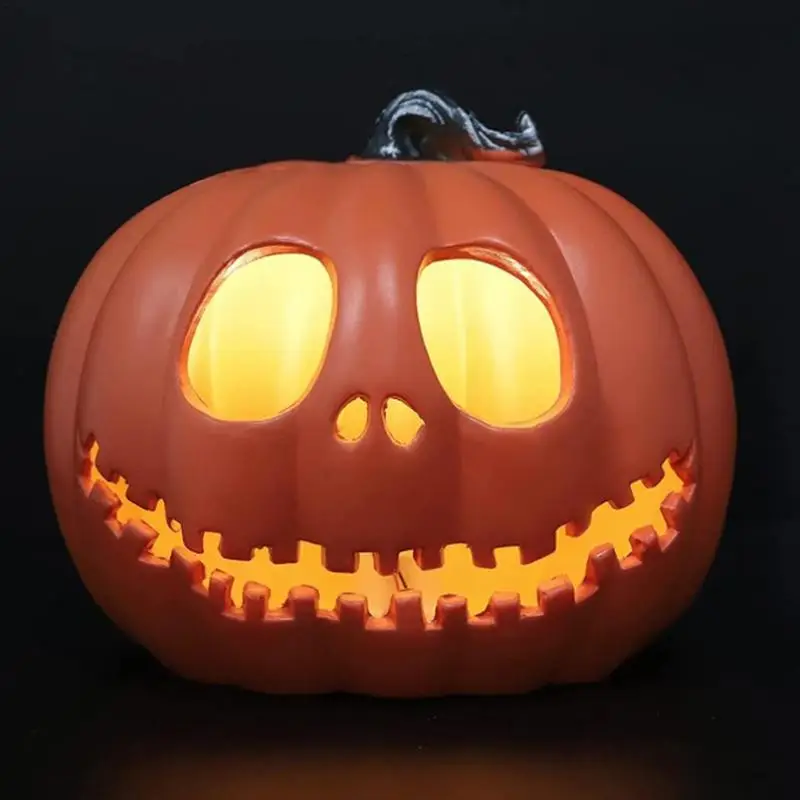 

2023 Halloween Pumpkin Lantern Scene Layout With Many Expressions Funny Pumpkin Lantern Decoration Hollow Big Pumpkin Glowing