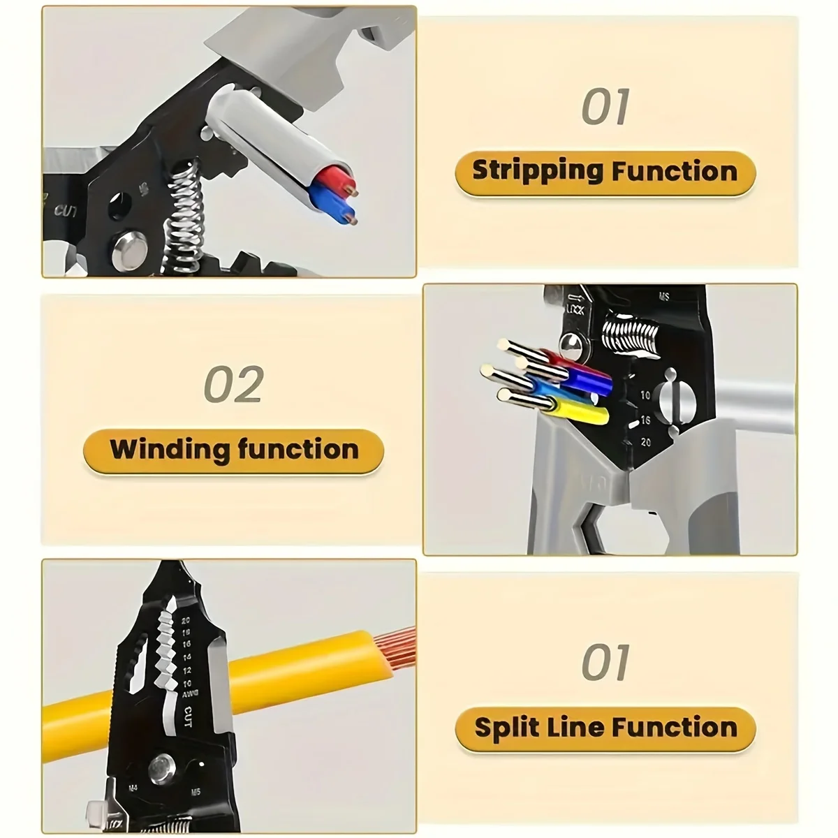 Многофункциональные Плоскогубцы Для Зачистки Проводов 28-в-1 8-дюймовый Режущий