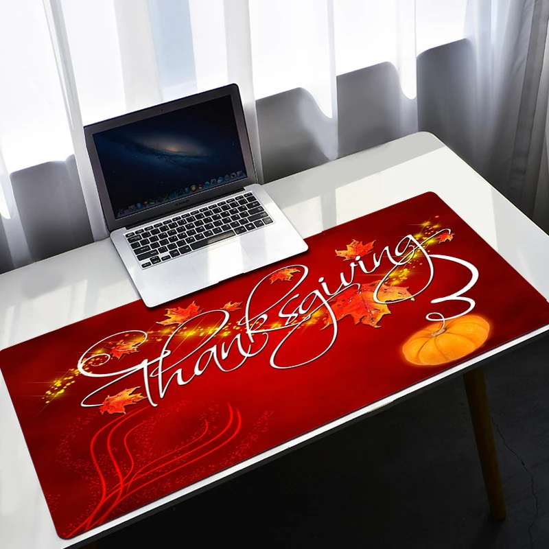 

Большие коврики для мыши из поликарбоната, коврик, милые офисные аксессуары на День Благодарения, игровой шкаф для геймеров, увеличенный ко...