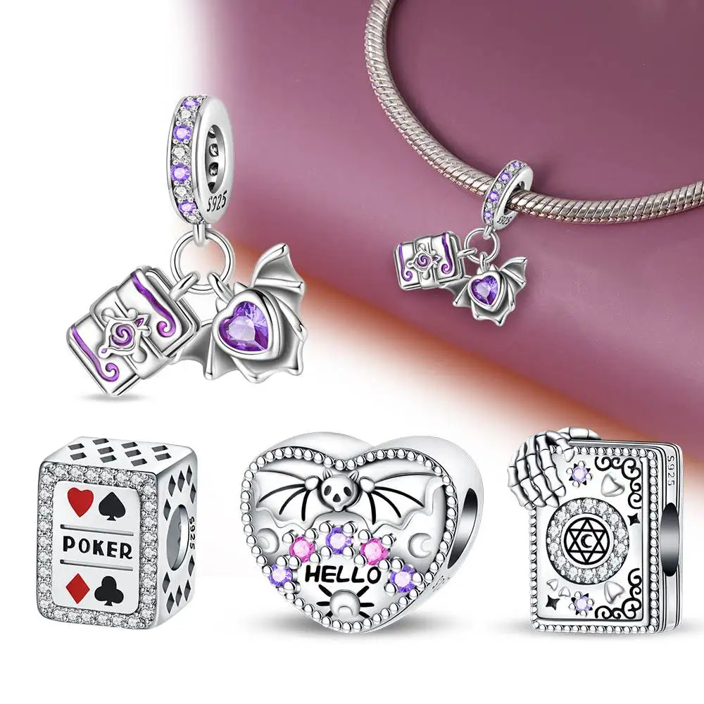 Подвеска из стерлингового серебра 925 пробы Magic Book World подходит для подвесок Pandora