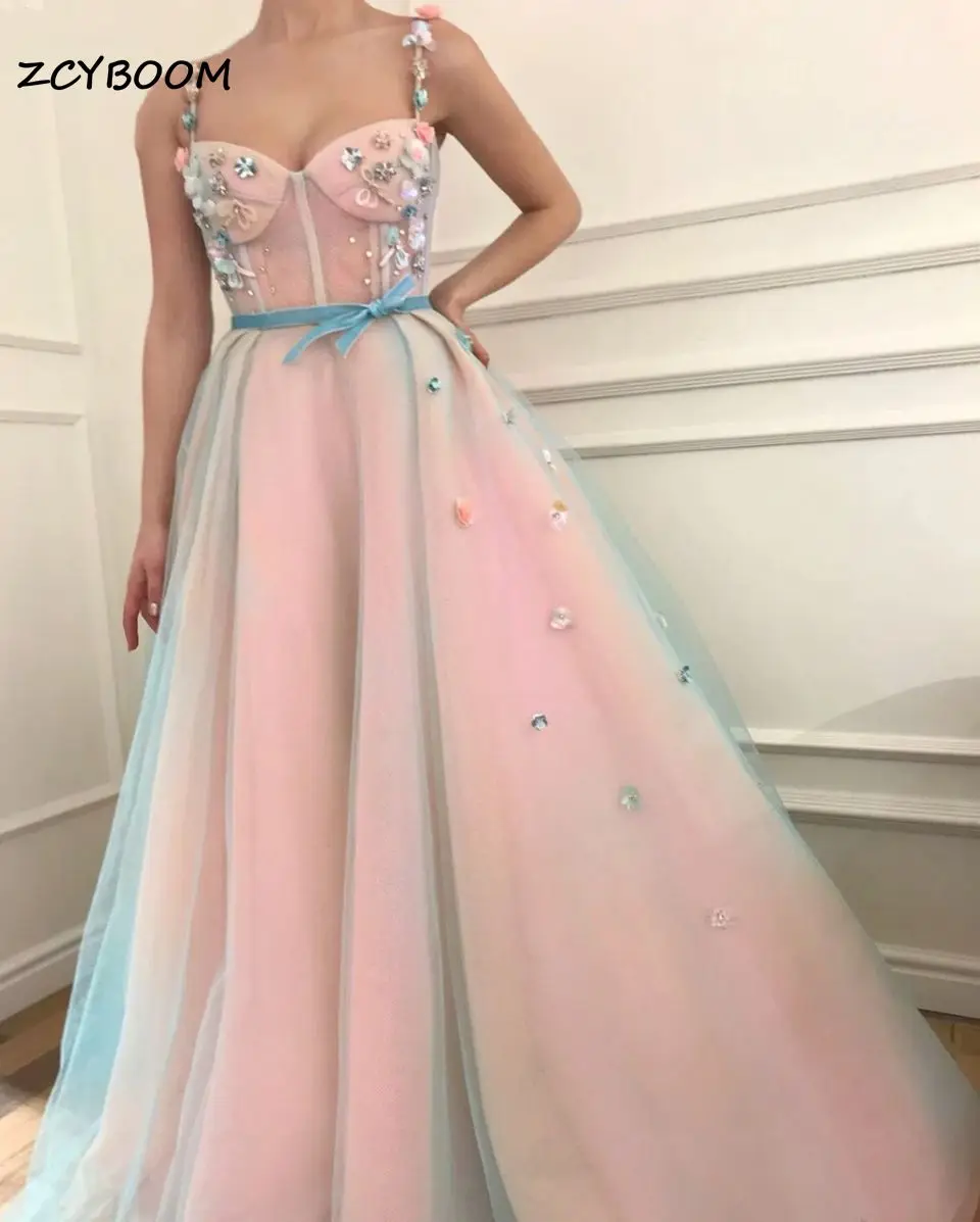 

Женское вечернее платье на тонких бретельках, розовое ТРАПЕЦИЕВИДНОЕ ПЛАТЬЕ с цветочным принтом и поясом, для выпусквечерние вечера, 2022