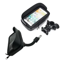 waterproof bicycle motorcycle mobile phone bag holder cycling rearview handlebar case phone support gps mount for iphone 8 xs 11