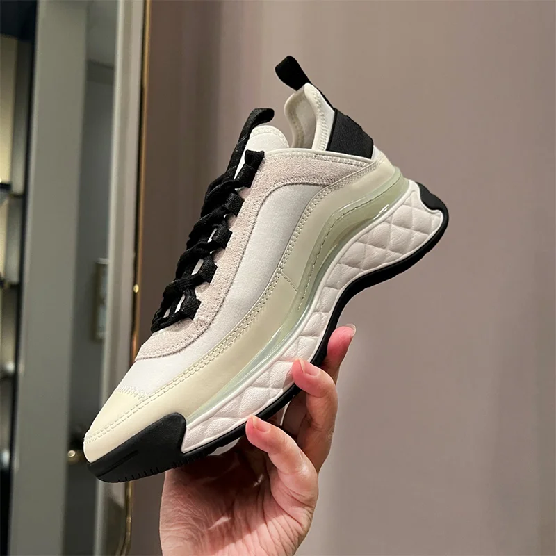 

Trendy Design Brand Clunky Sneakers Men Women Unisex Diamond Grid Elastic Sole Fashion Breathable Outdoor Running Torre Shoes