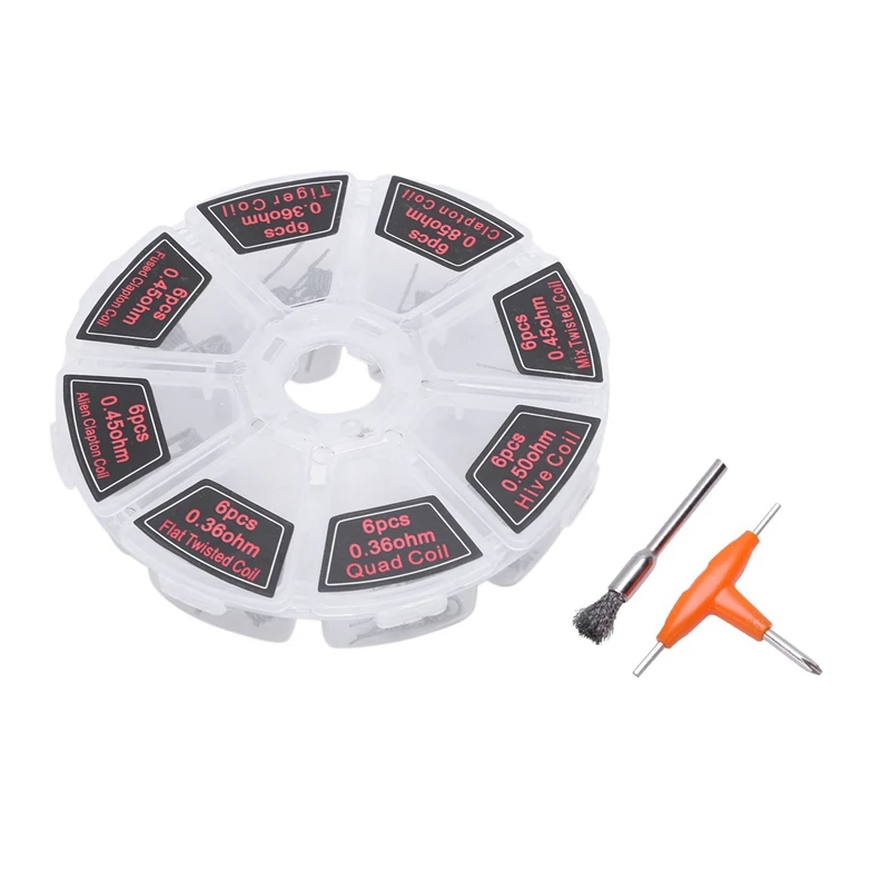 

4x8 в 1 Катушка Clapton скрученная Смешанная скрученная сплавленная катушка Clapton Alien Clapton Premade