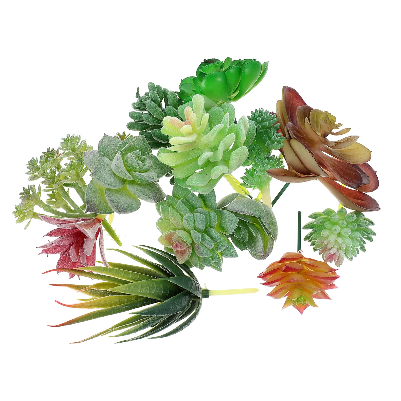 

Succulent Succulentsfake Artificial Faux Mini Unpotted Picksdiy Smallplastic Flocking Realistic Stems Arrangement Pick Simulated