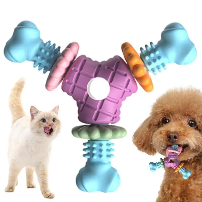 Molar Clean Teeth Rubber Toy TPR Rubber Petal Bone Shape Indestructible Dog Toy Teeth Cleaning And Gum Massage Tough Dog Toys