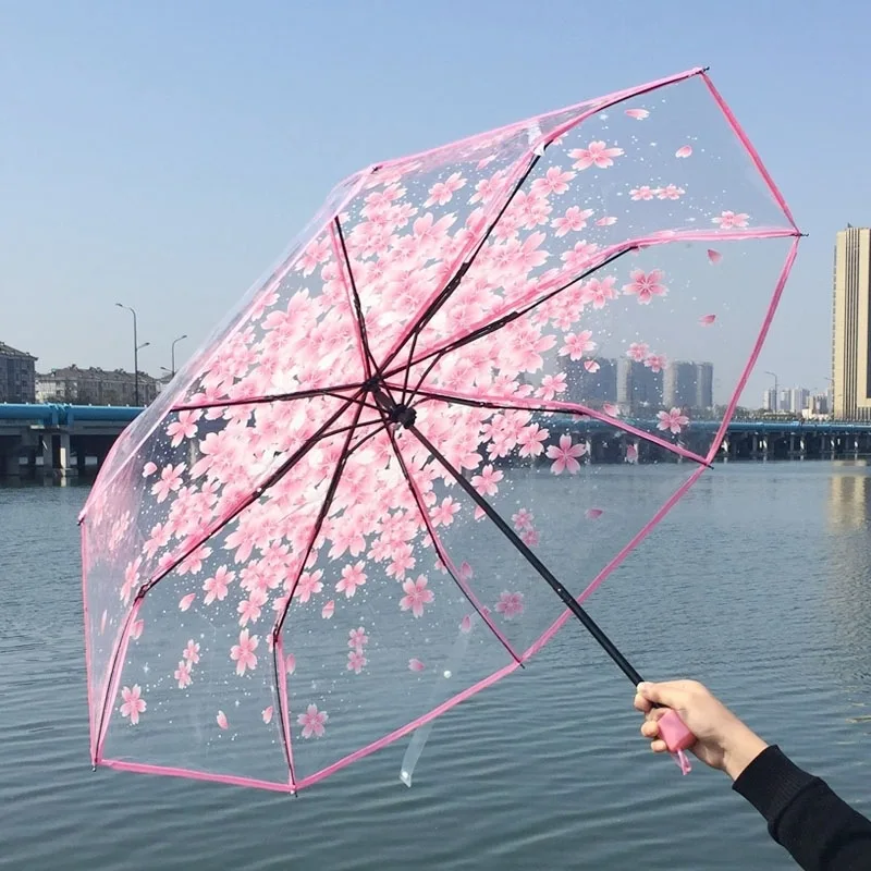 

Automatic Umbrella Female Women's Rain Umbrellas Protection Folding Cute Windproof Parasol Mini Kawaii Umbrella for Girls Gift
