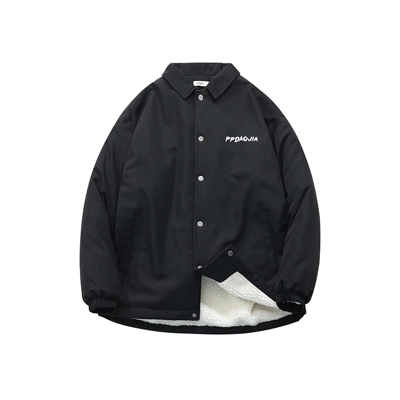 EOENKKY/2022 New Brand Men Parkas Turn Down Collar Fashion Cotton Padded Jackets Casual Male Warm Winter Coats Outerwear