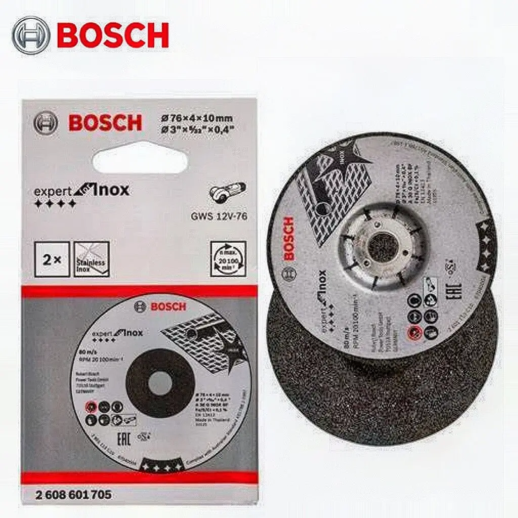 Принадлежности для режущего станка Bosch 2608601705, 2 шт., ручной маленький шлифовальный станок, стандартный шлифовальный лист 76*10 мм