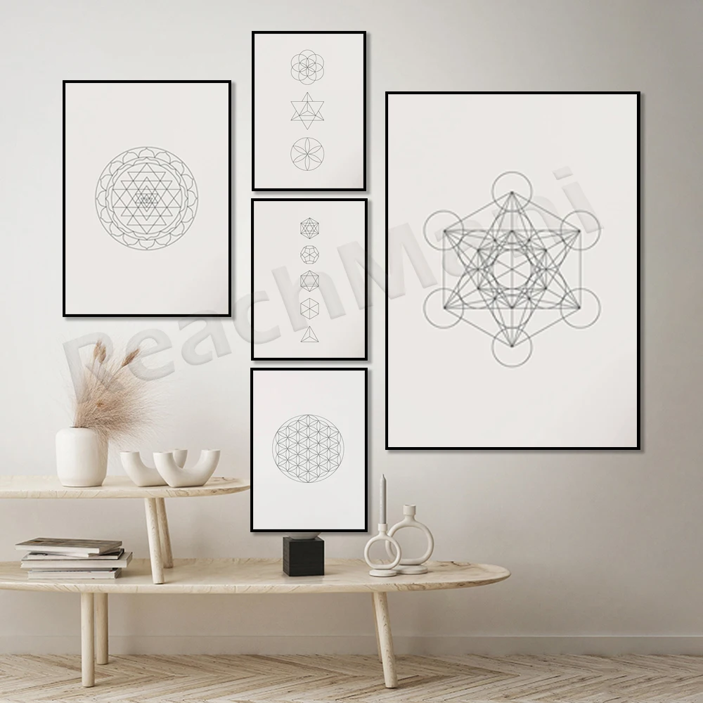 Принт кубиков Metatron принт Меркаба семена жизни священное геометрическое