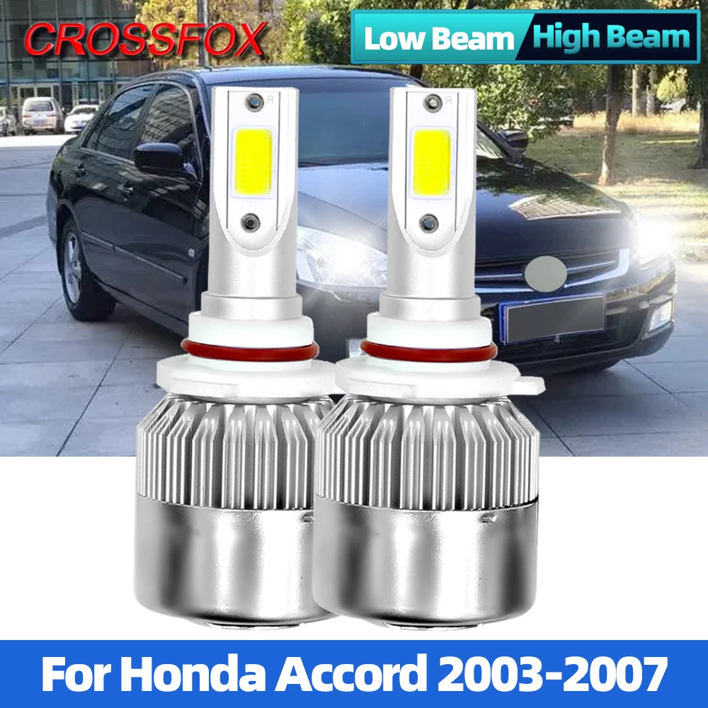 

2Pcs Car LED Headlight Bulbs CSP Chip 9005 9006 HB3 HB4 90W 12000LM 6000K Auto Lamps Auto Headlamps For Honda Accord 2003-2007