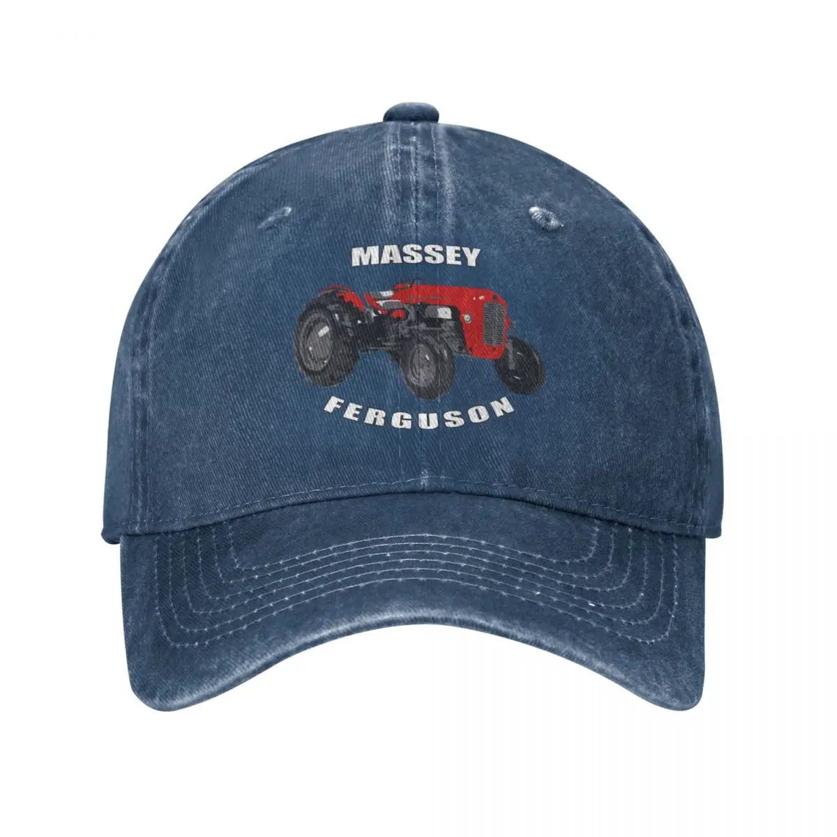 

Massey-Ferguson Baseball Cap Classic Distressed Denim Washed Machine Snapback Cap Men Women Outdoor Summer Hats Cap