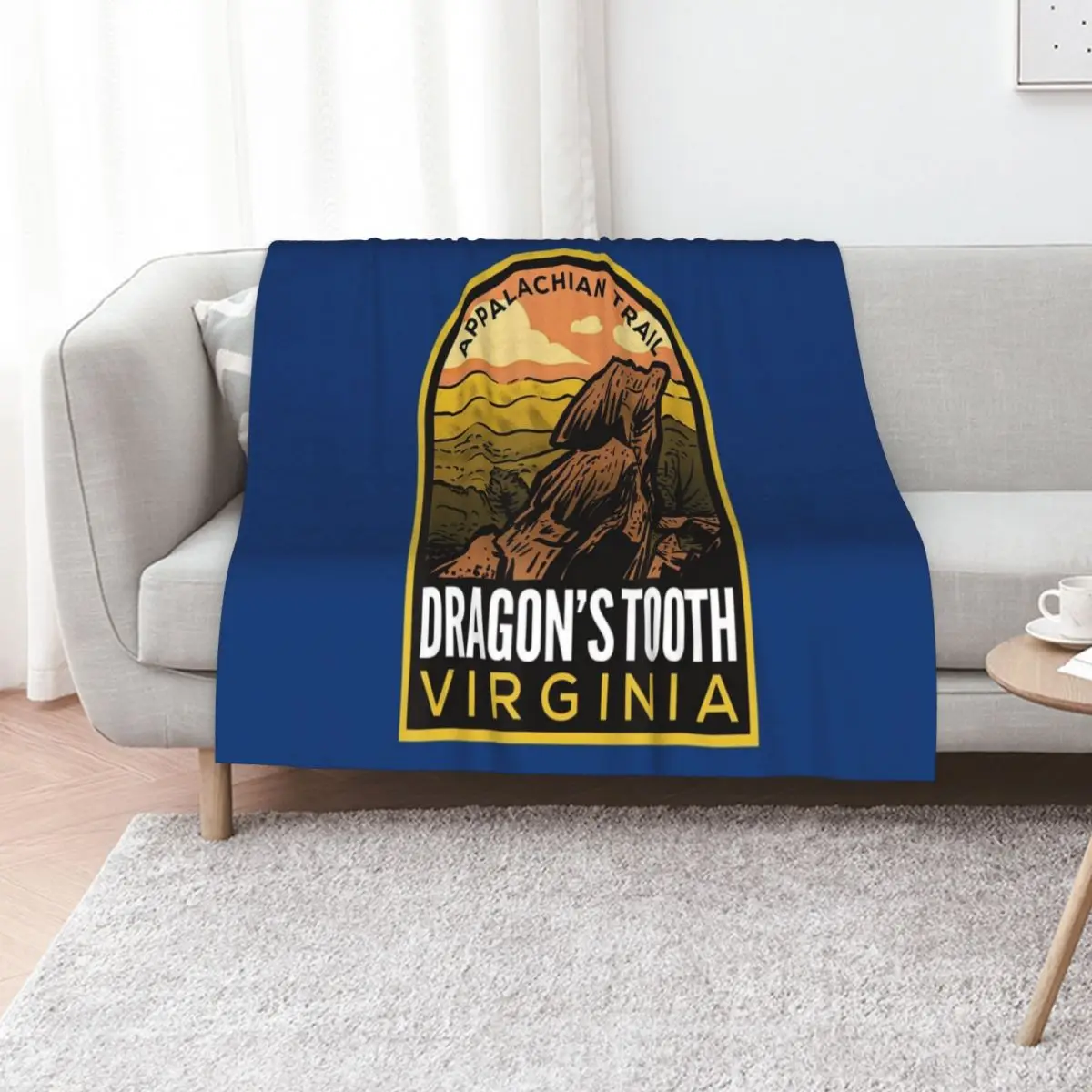 Фото Плед Dragon's Tooth Virginia Appalachian Trail, мягкое одеяло для спальни, для ночного сна №1
