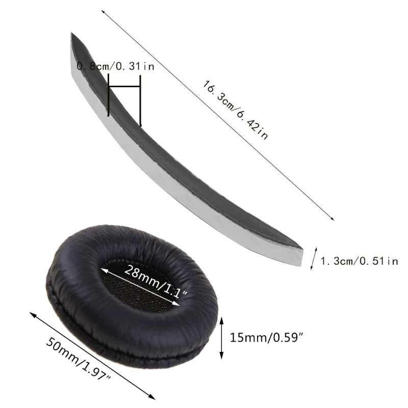 50 мм общие пенопластовые Амбушюры подушечки головная повязка для Rapoo H3010 H3080 H6020