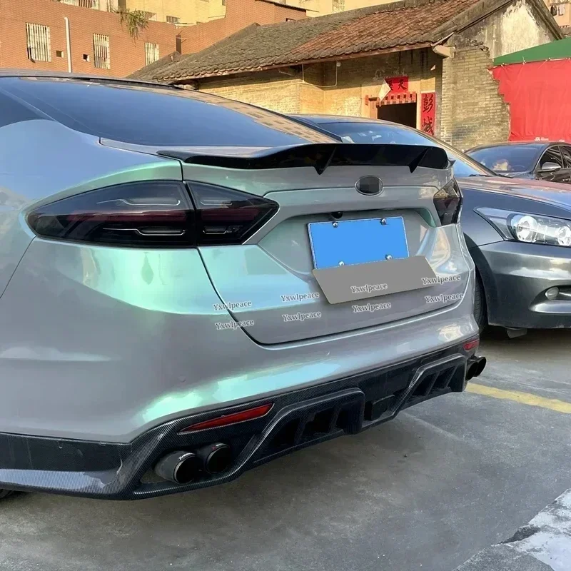 R-стиль из настоящего углеродного волокна задний спойлер для багажника