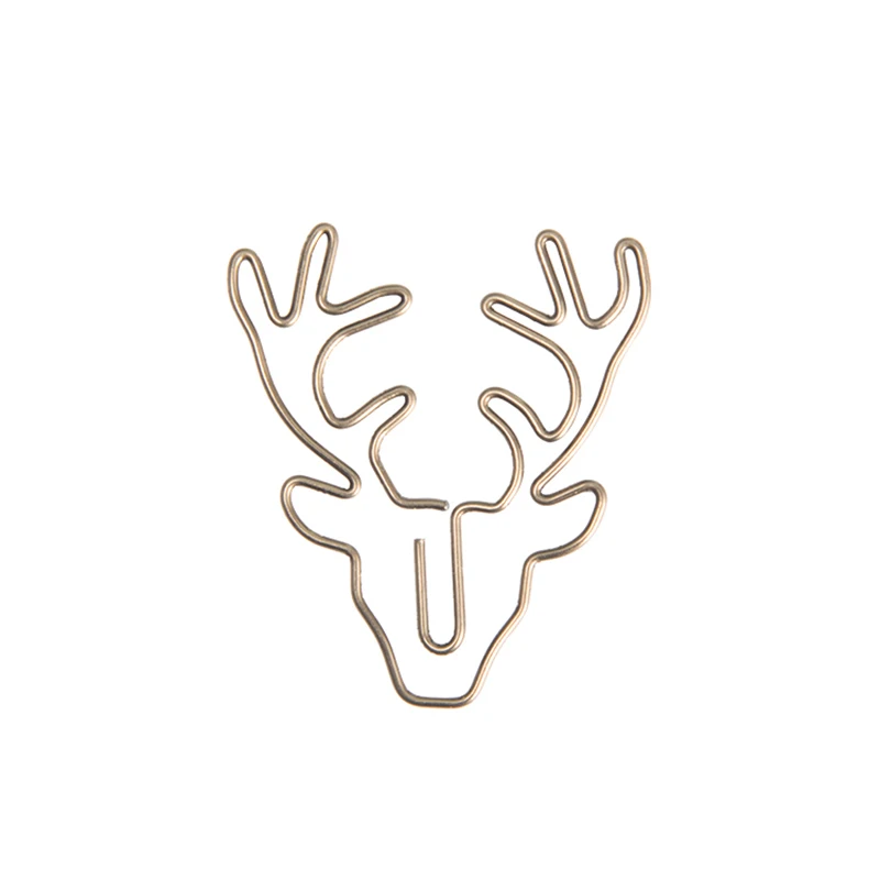 Скрепка в форме головы оленя металлическая закладка скрепка для бумаг