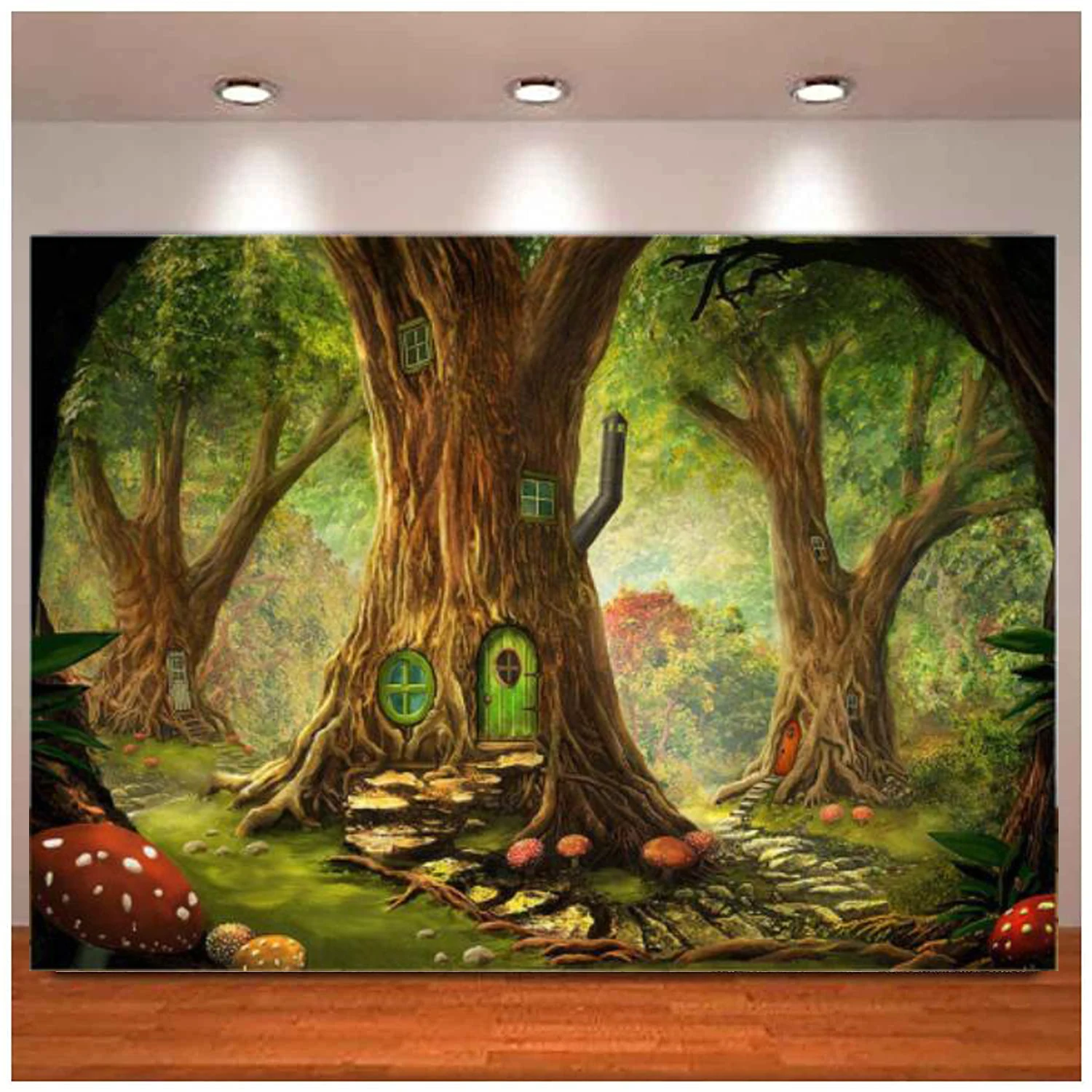 Фон для фотосъемки с изображением сказочного Зачарованного леса декор вечеринки