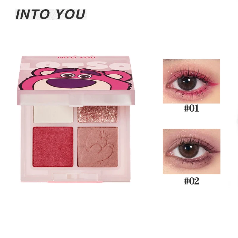 INTOYOU Четырехцветные тени для век тарелка с клубничным медведем название сустава