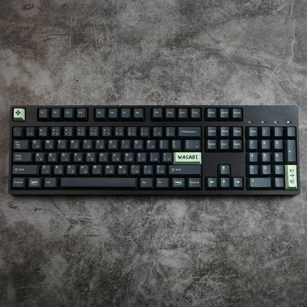 

Клавиатура GMK 140 Kyes Wasabi, японский тематический колпачок клавиш для MX Switch, механическая клавиатура 64 68 84 87 96