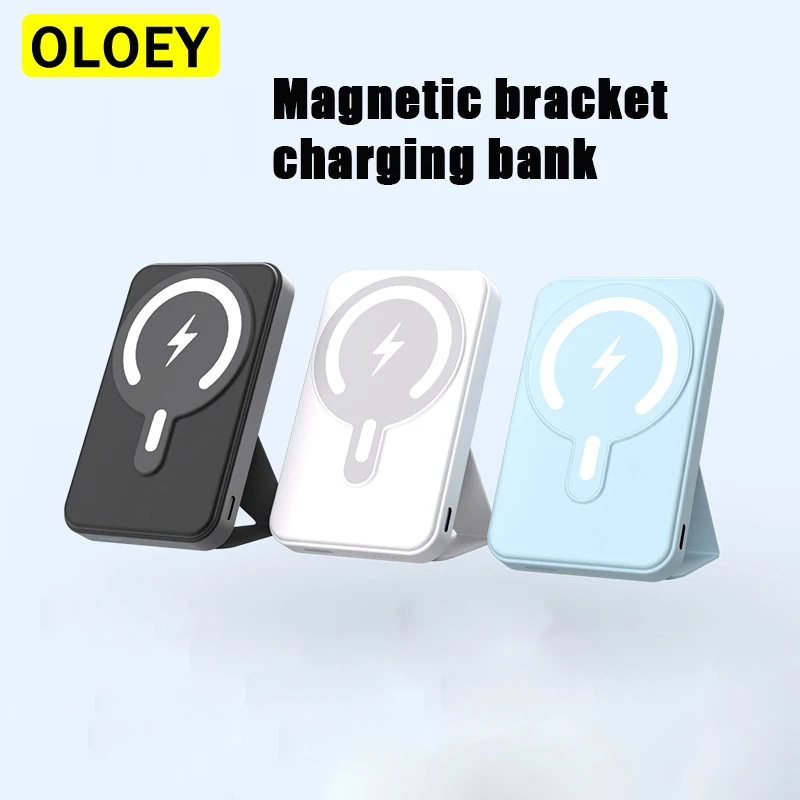 5000mAh Mini Magnetic Power Bank Portable Large Capacity Charger 15W Wireless Fast Charge External Battery for iPhone121314