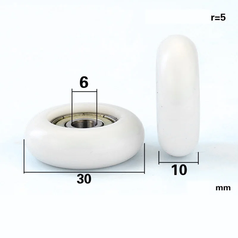 

5PCS 6*30*10mm 626 bearing rolling bearing pulley POM wheel 10mm track guide wheel/rolling wheel