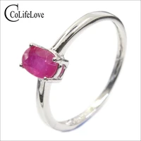 classic ruby wedding ring for woman 4mm 6mm genuine ruby silver ring sterling silver ruby ring real silver gemstone jewelry