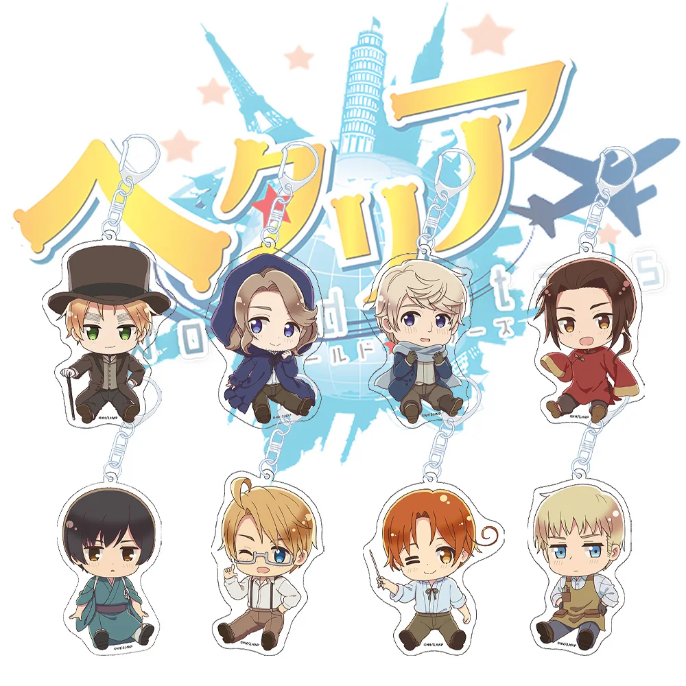 Фото Аниме Периферийный магазин Hetalia: World Stars Германия Италия Япония США Франция Китай Россия Великобритания Акриловый брелок Подвеска Орнамен №1