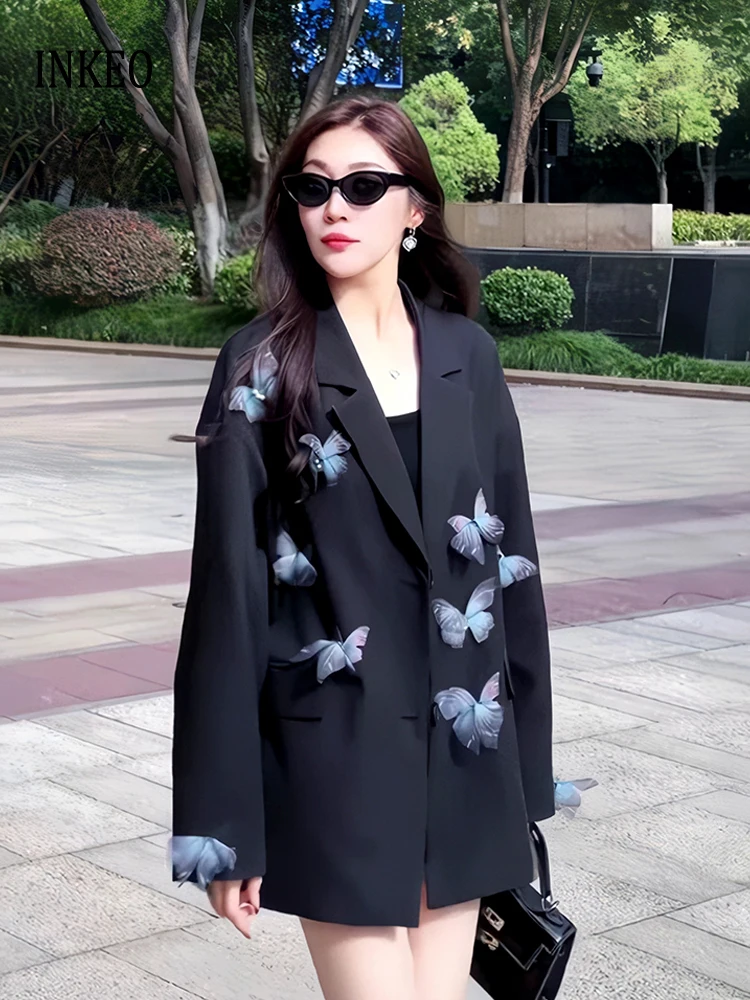 Модный женский пиджак-бабочка коллекция оверсайз 2025 года уличная одежда