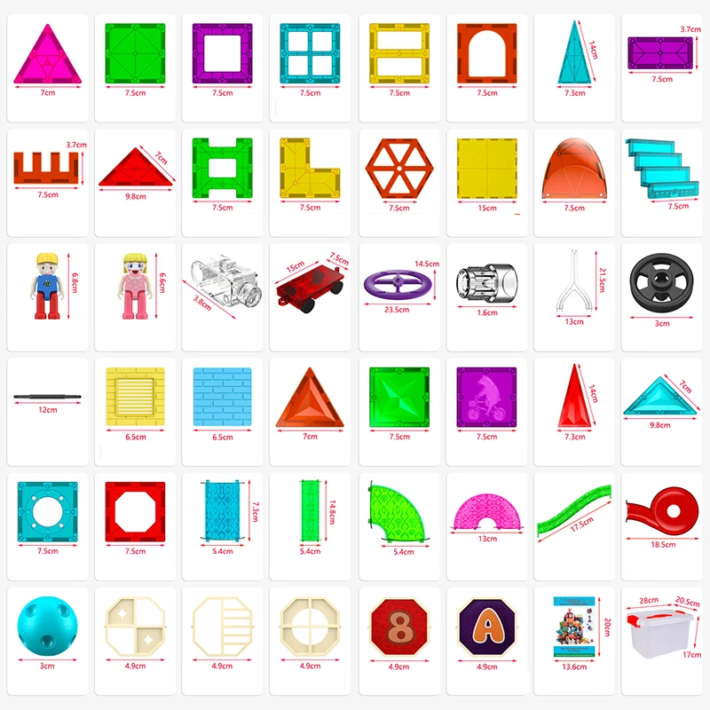 

Large Size Magnetic DIY Building Blocks Parts Construction Toys For Toddlers Designer Magnetic Toys Magnet Model Building Toys
