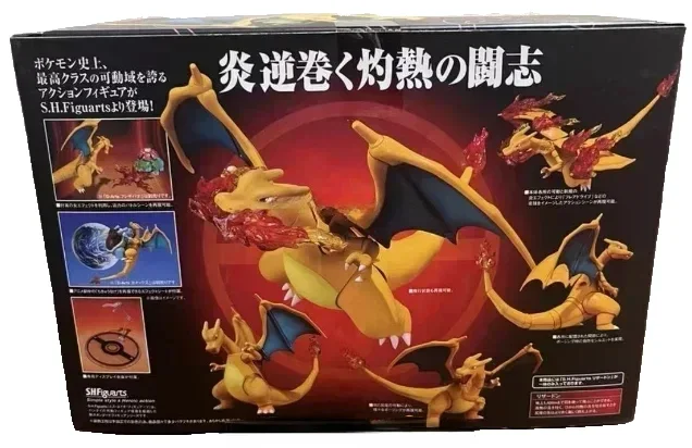 Фото Bandai оригинальный Pokemon S.H.Figuarts SHF аниме фигурка Чаризард аниме фигурки игрушки для детей Коллекционная модель украшения №5
