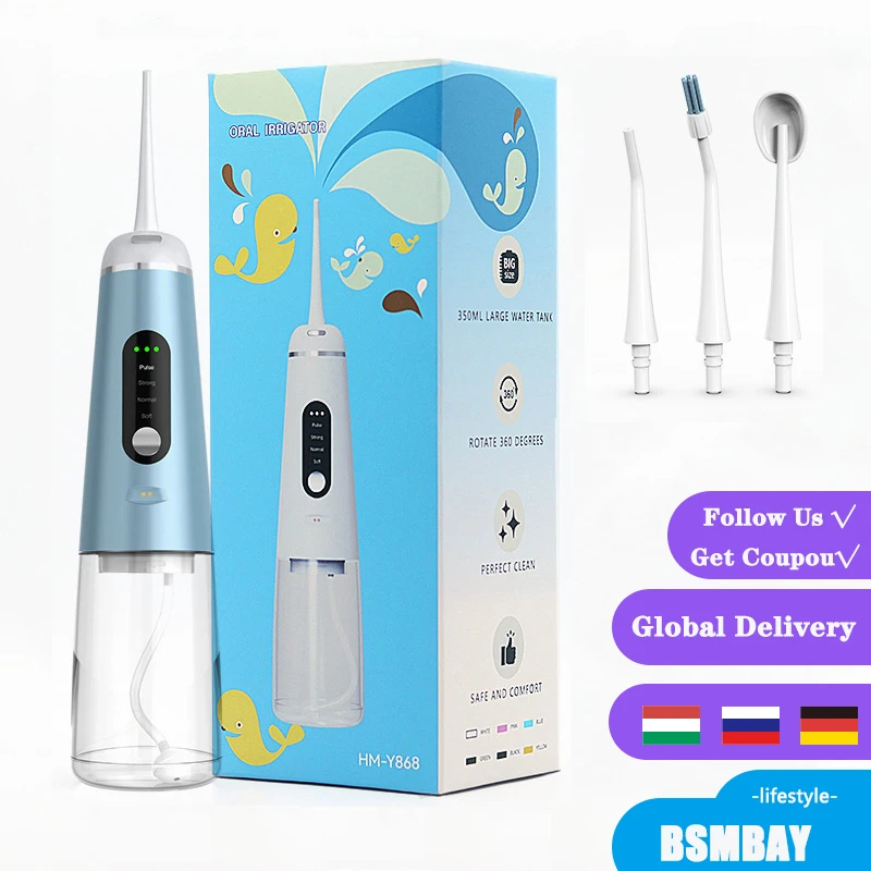 

Water Flosser for Teeth Cordless - Portable Water Teeth Pick Cleaner Rechargeable Dental Oral Irrigator
