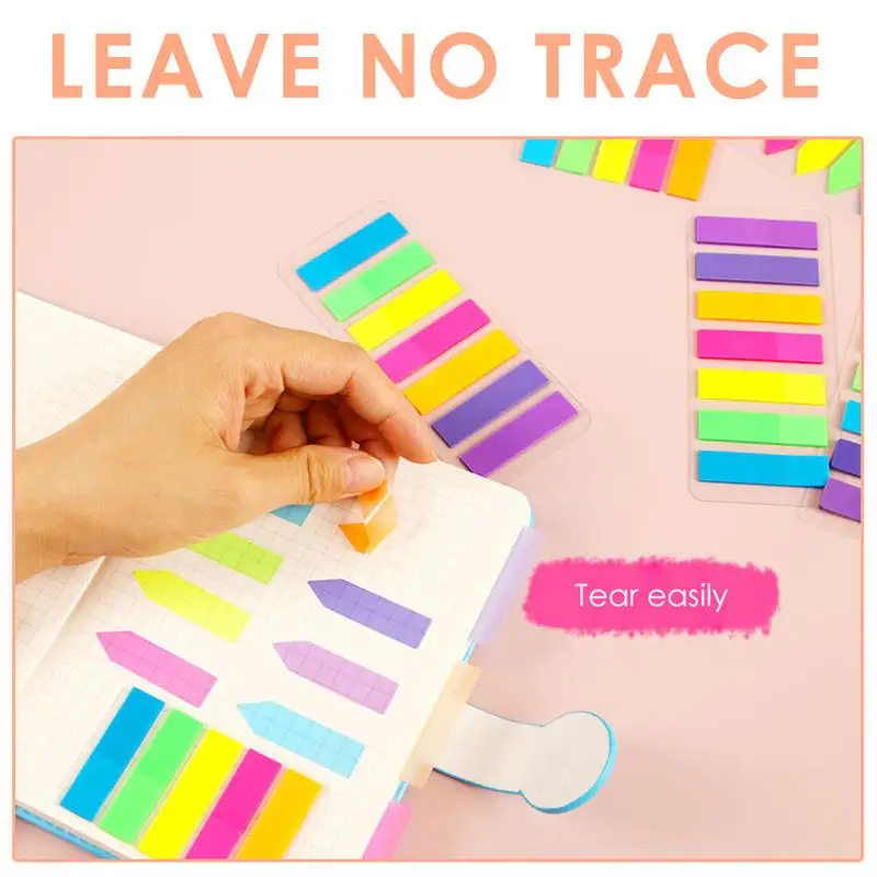 

10pcs Translucent Page Makers Arrow Flat Page Index Stickers Notepads Books Labels