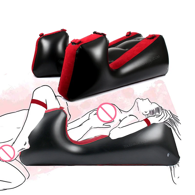 Bdsm Open Leg Bondage Cushion Portable Lounger Inflatable Flocking Furniture