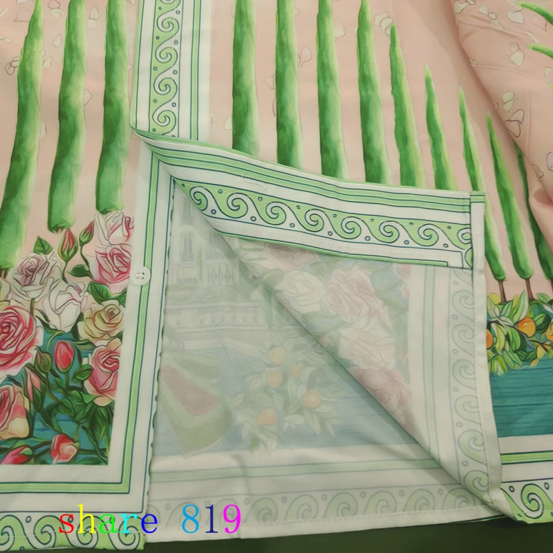 Spotted Dog Fly Bird Print CASABLANCA Short Set Men Women Hip Hop Hawaiian Beach Short Sleeve Shirt Shortpant Suit