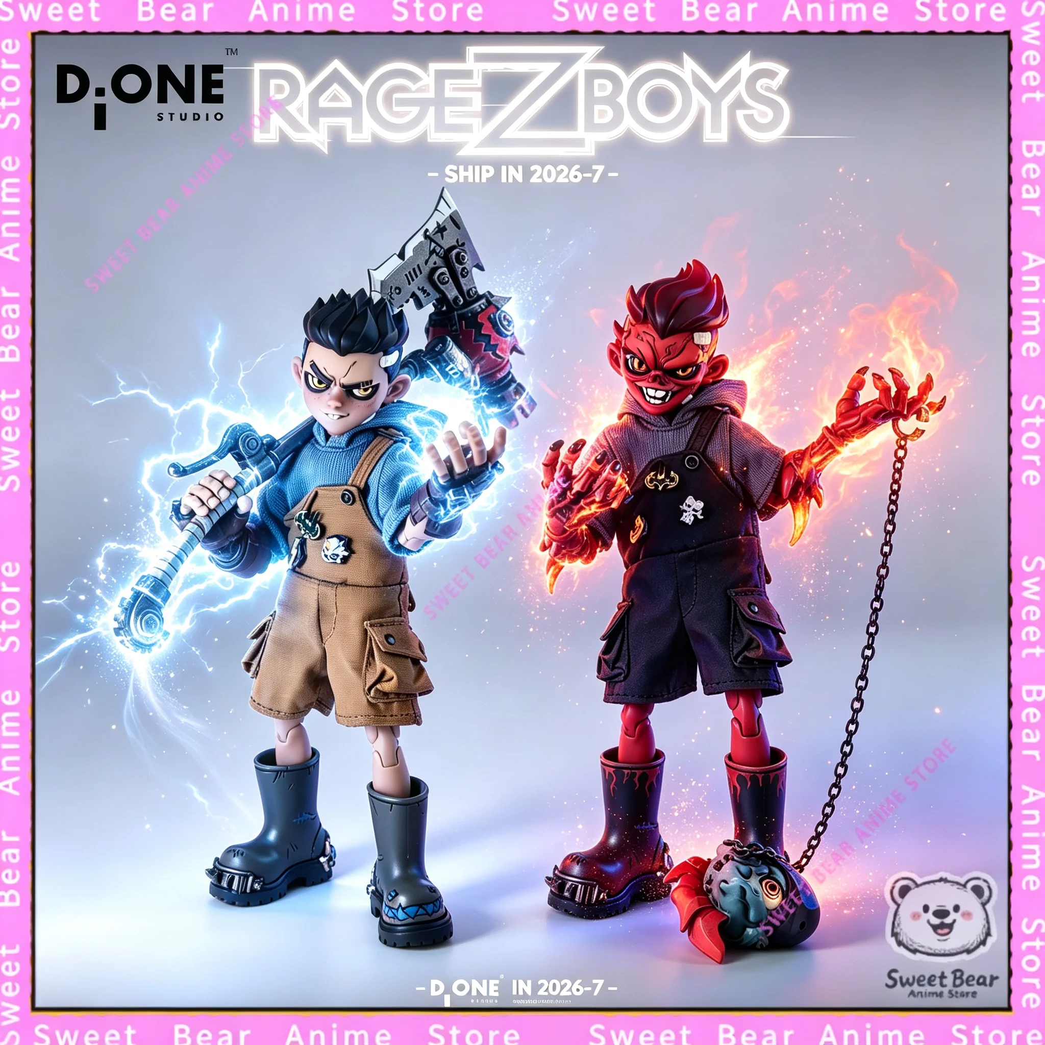 Фото D_ONE STUDIO Серия RAGE-ZBOYS Tooth Kid: Нормальная версия / Версия Out-of-Control Фигурка аниме-персонажа 1/12, модель игрушки, кукла, в наличии №1