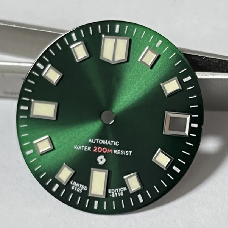 Abalone 6105 dial blue black for NH35A/36 movement diving watches modified Japanese Super C3 luminous 28.5mm Date