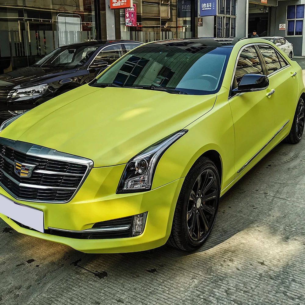 

SMC19 SUPER MATT CHROME NEON YELLOW Car Wrap Vinyl Full Rolls Green 1pc Skin Sticker Film 152*20/30/50CM