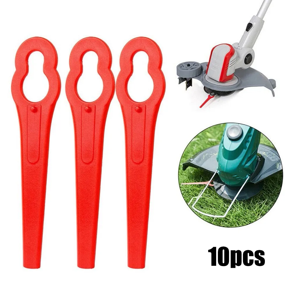 

10 сменных лезвий (красный) для беспроводного триммера для травы Einhell GE-CT 18, Пластиковые лезвия для триммера для травы, уличные садовые принад...