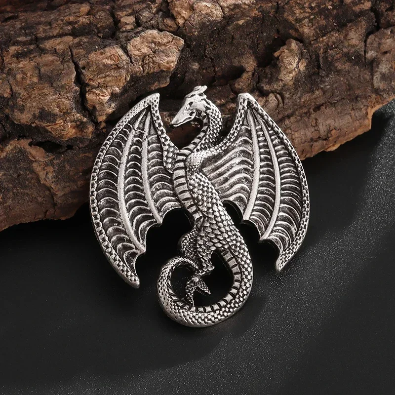 Брошь в стиле ретро панк птеродактил Мужская булавка для одежды хип-хоп