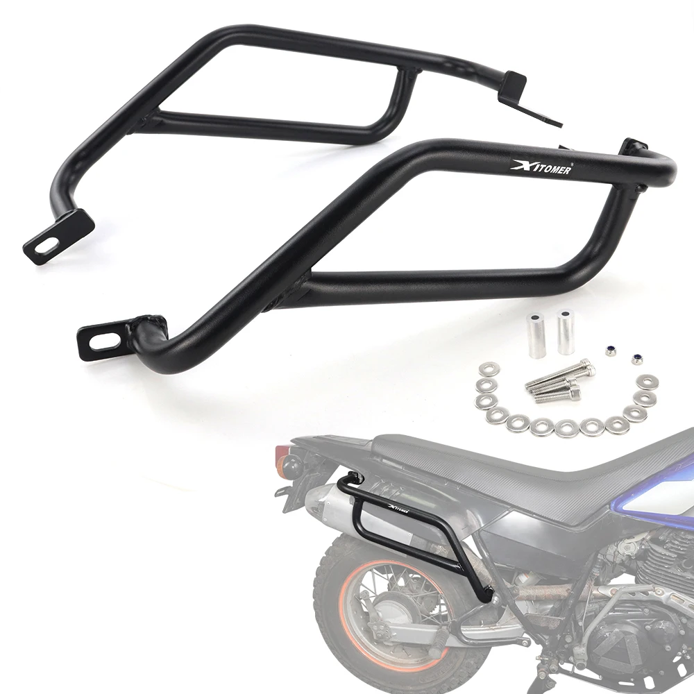 Фото Для Yamaha TW200 TW 200 1987-2023 2024 2025 мотоциклетные стальные боковые дуги, седельная сумка, опорная рама, защита, боковая крышка, защита №1