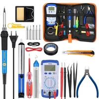 110v220v 60w80w90whiclass glue handle electric soldering iron multimeter soldering iron multimeter tool kit set made in china