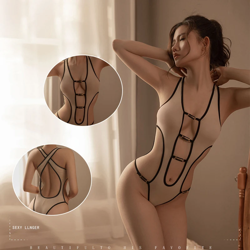 Эротическое боди Сексуальное Кружевное с вырезами школьный купальник
