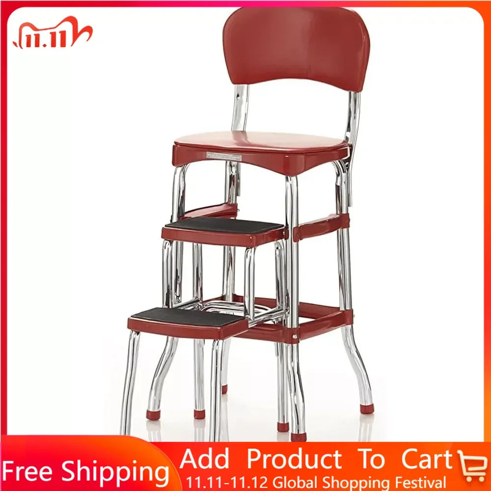 

Ladder Sliding Stairs Free Shipping Step Stool Retro Counter Chair/Step Stool Kitchen Furniture Home